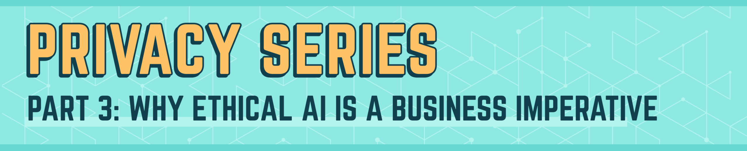 Privacy Series Banner – PART 3_ Why Ethical AI is a Business Imperative Privacy Series Banner - Part 1 - The AI Privacy Paradox