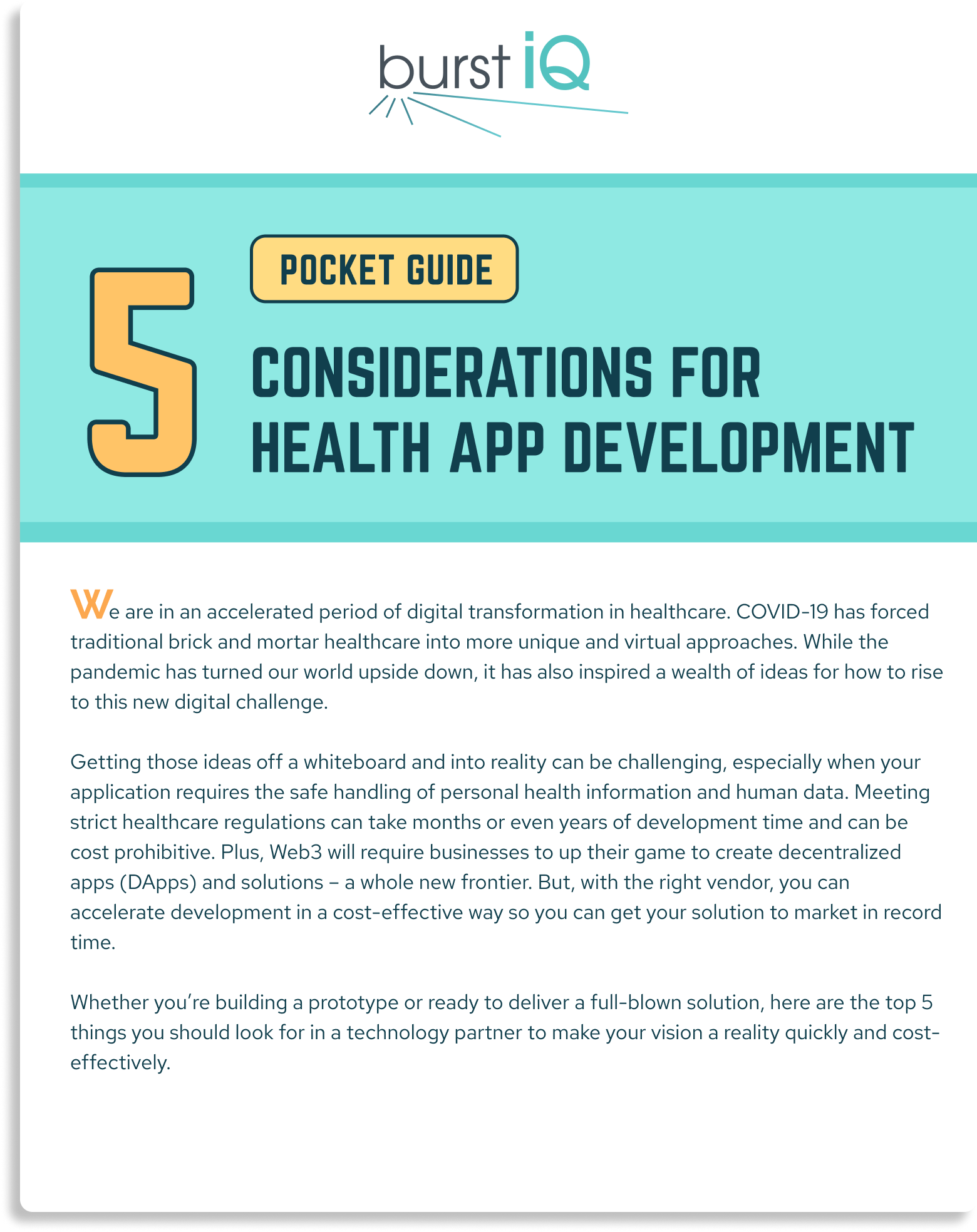 5 Considerations Cover Page